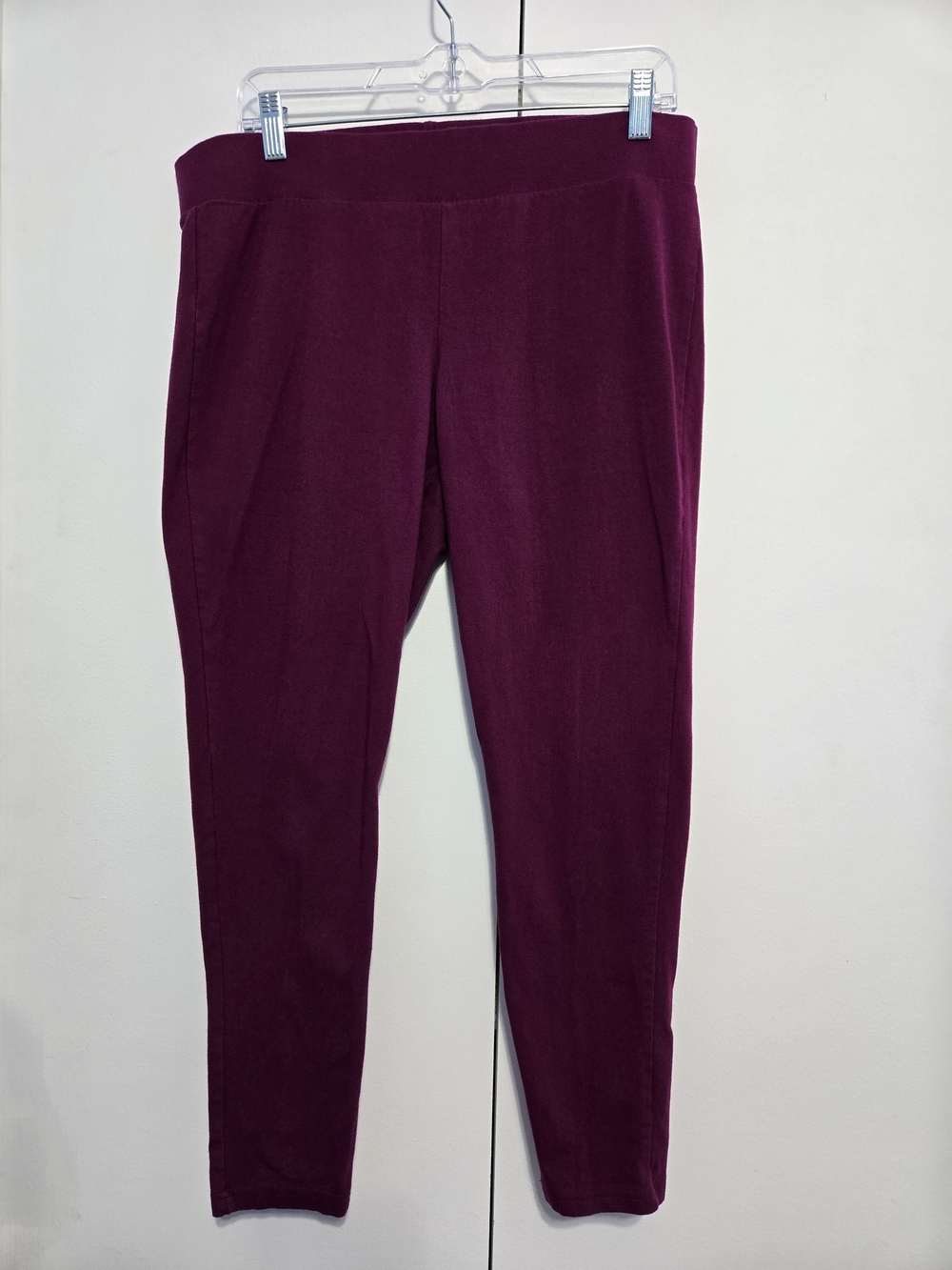 Torrid Size 2 Burgundy Wine Cotton Stretch Pull On Leggings Pants‎